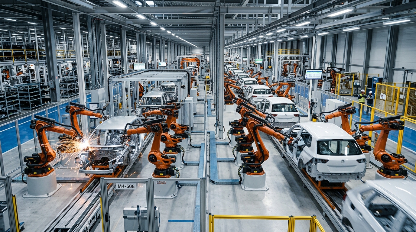Automated Automotive Manufacturing Plant Floor