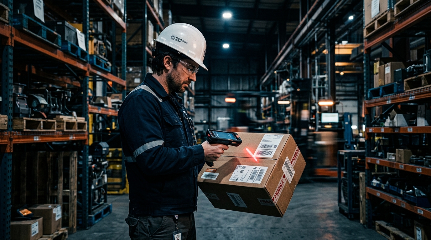 Technician ready with spare parts