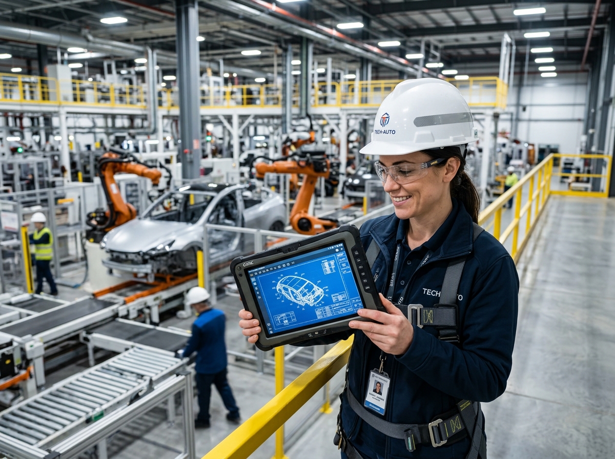 Connected operator in modern manufacturing facility