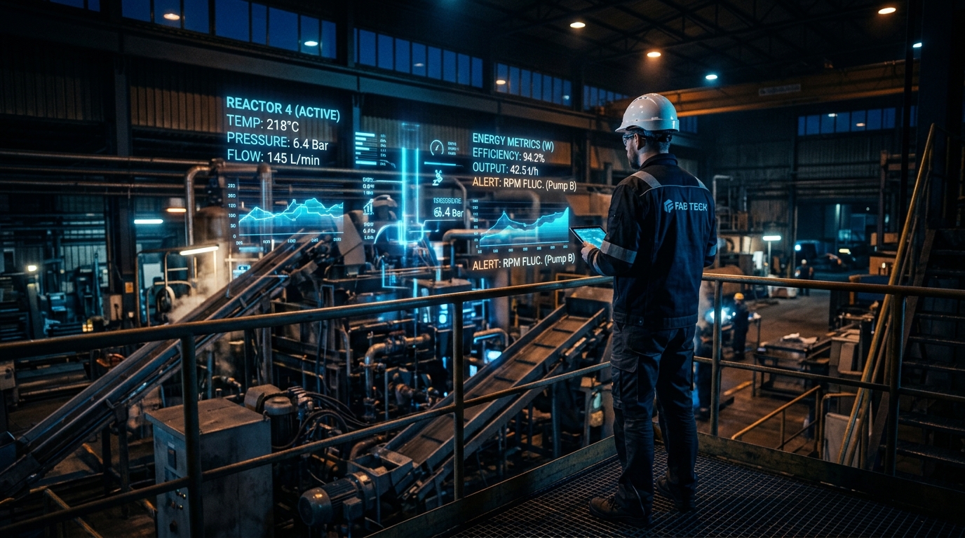 Industrial engineer with augmented reality HUD