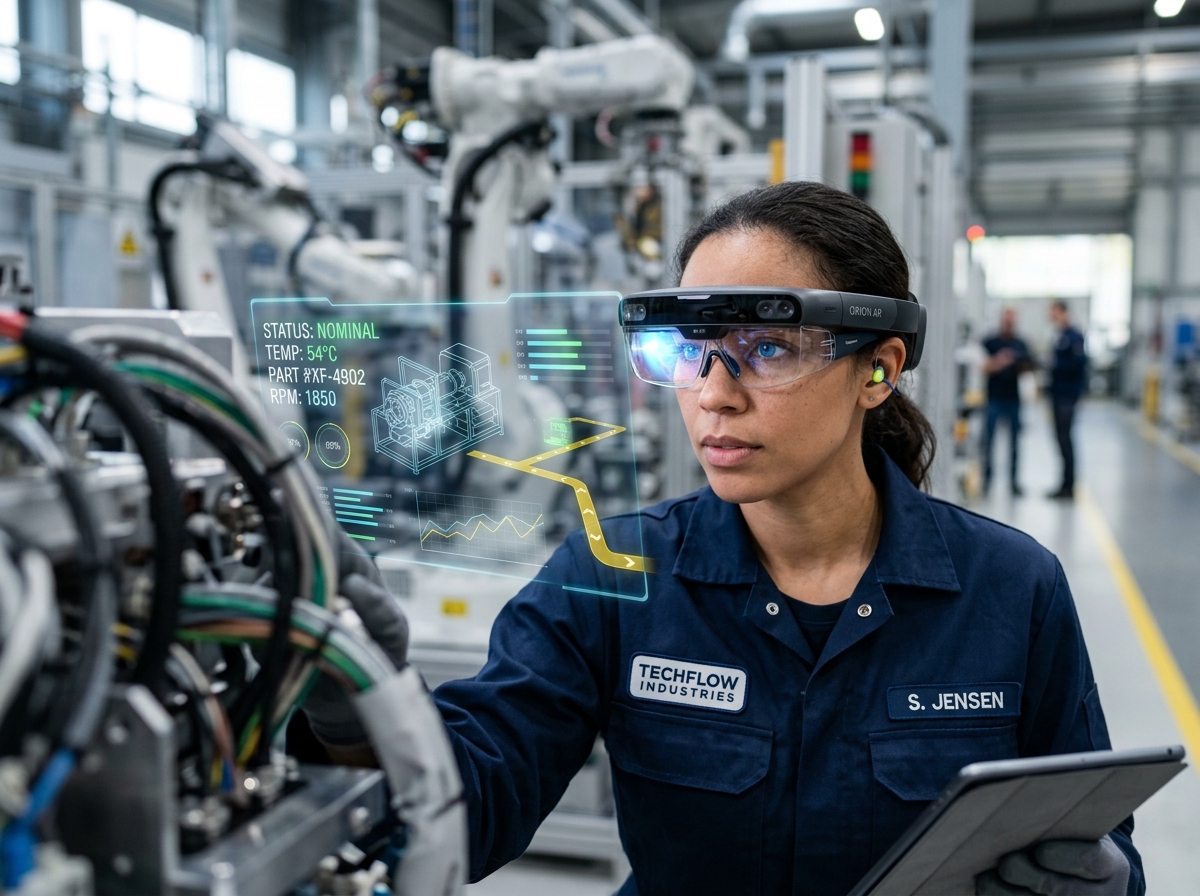 Augmented reality smart glasses operator