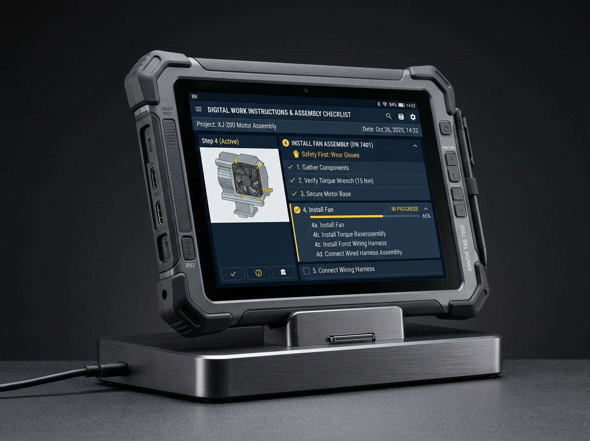 Rugged factory tablet interface